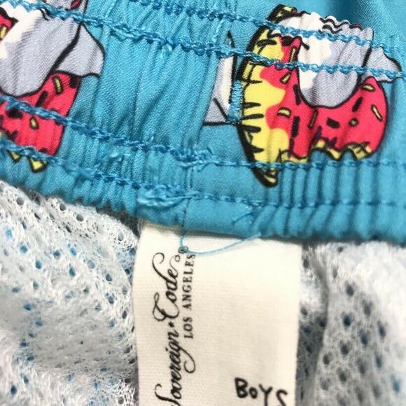 Sovereign Code Kai Printed Swim Shorts Boys 18M Pool Shark Teal NWT - Picture 6 of 7